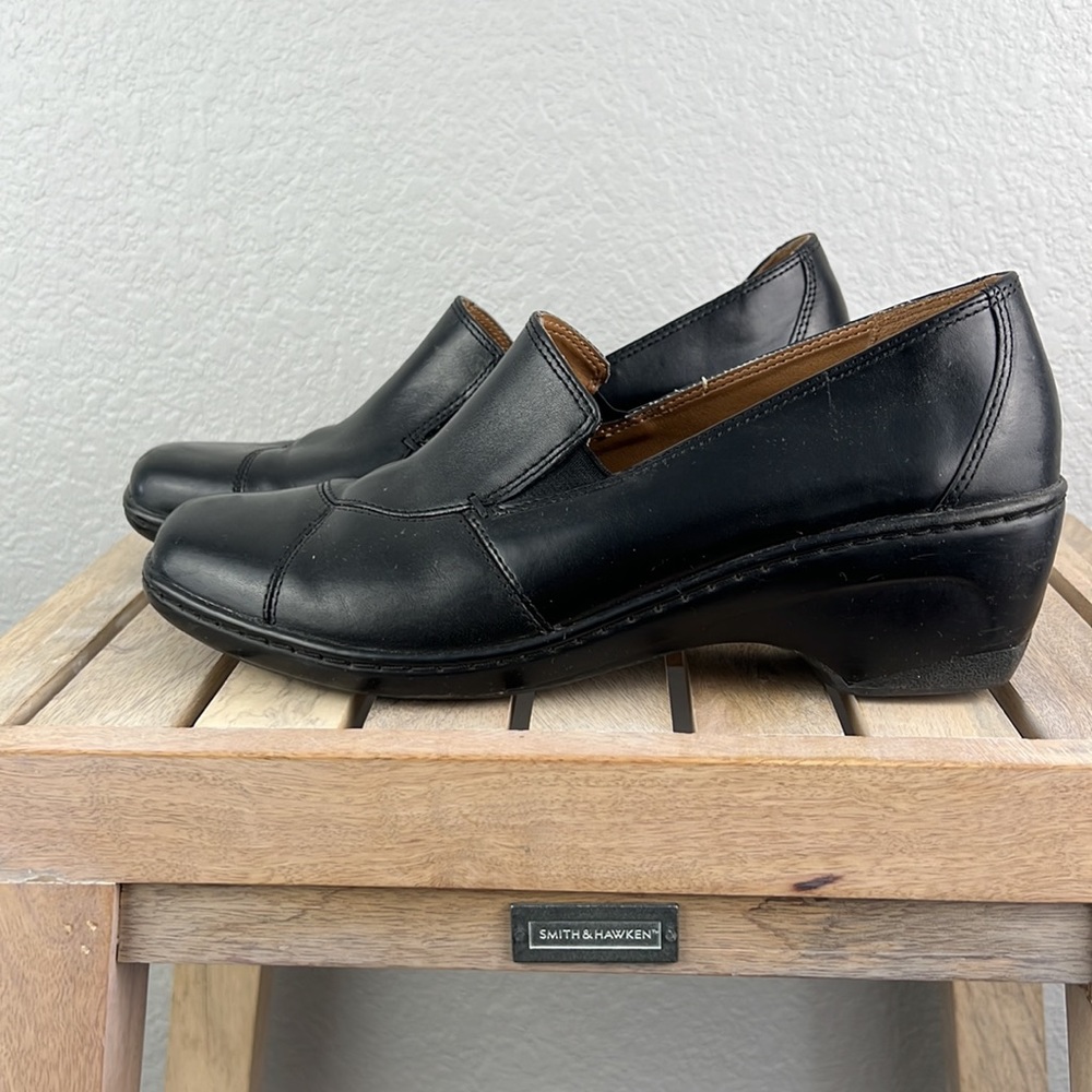 Croft & Barrow Leather Slip On Loafers Black Size 9 - Picture 6 of 9